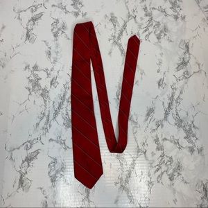 Yves Saint Laurent Red Striped Tie